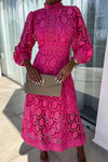 Women's Lace Dress with Intricate Design and Classic Fit