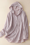 Sylvie | Lightweight Hoodie with Button Closure