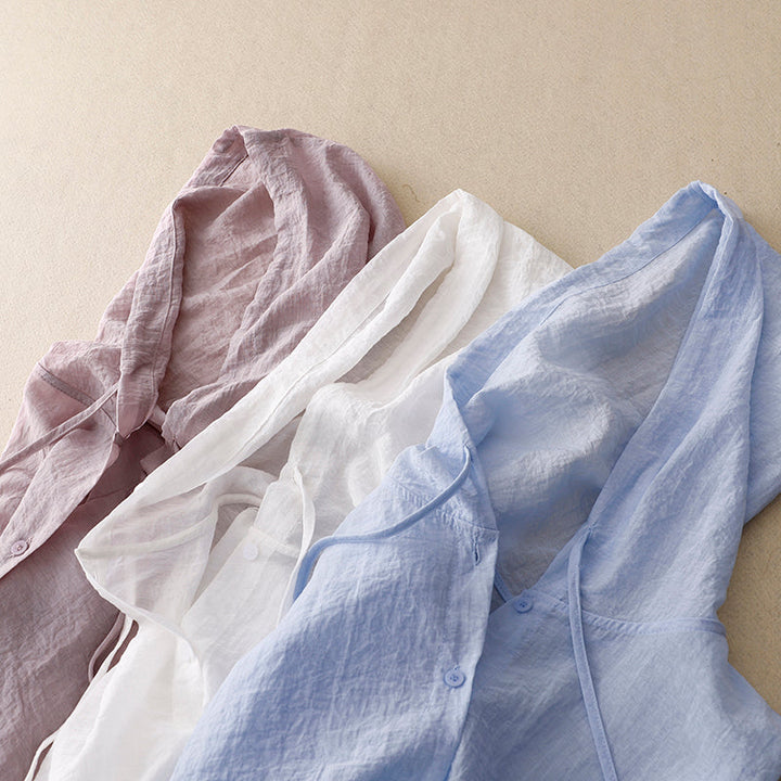 Sylvie | Lightweight Hoodie with Button Closure