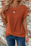 Hadley | Waffle Twist Tee — Modern, Versatile, Stylish
