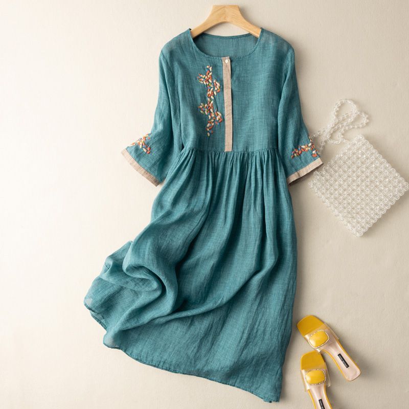 Sofia | Pattern Relaxed Midi Dress