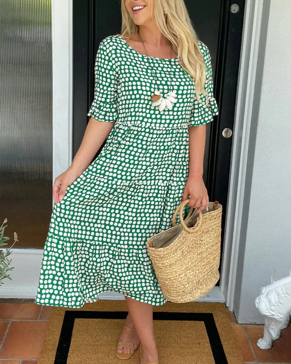 Michele | Relaxed Midi Dress With Dots