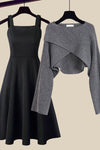 Soraya | Women's Versatile Knit Dress Set with Layered Design and Adjustable Fit