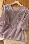 Cecily | Floral Relaxed Blouse with Lightweight Fabric