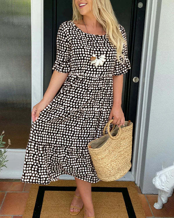 Michele | Relaxed Midi Dress With Dots