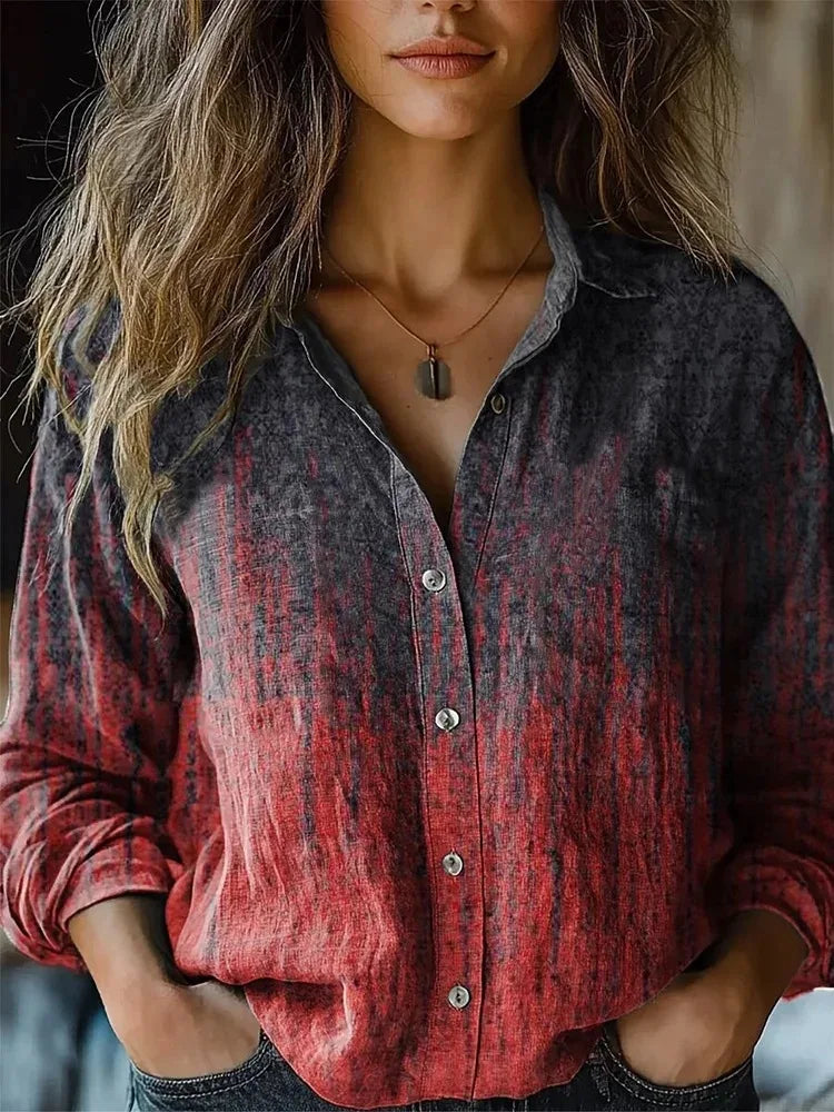 Juniper | Long Sleeve Button-Down Shirt with Floral Print