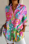 Terri | Colorful Blouse with Playful Print