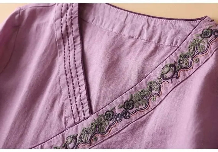 Solea | Patterned Blouse with Relaxed Fit
