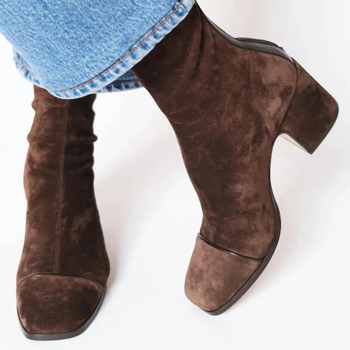 Scarlett | Square toe heeled boots