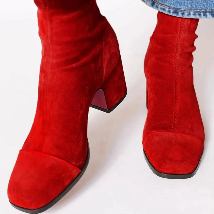 Scarlett | Square toe heeled boots