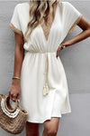 Women's Casual Boho Dress with V Neck and Flowy Design