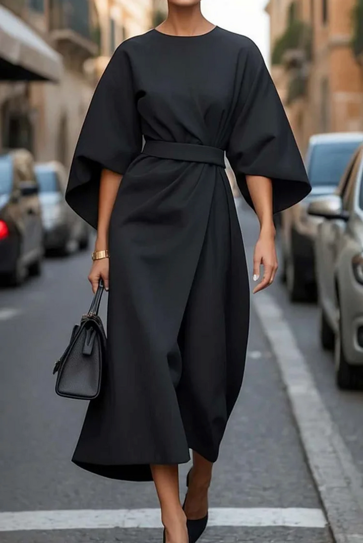 Stylish Lantern Sleeve Dress with Belt for Every Occasion