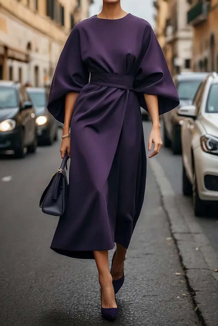 Stylish Lantern Sleeve Dress with Belt for Every Occasion