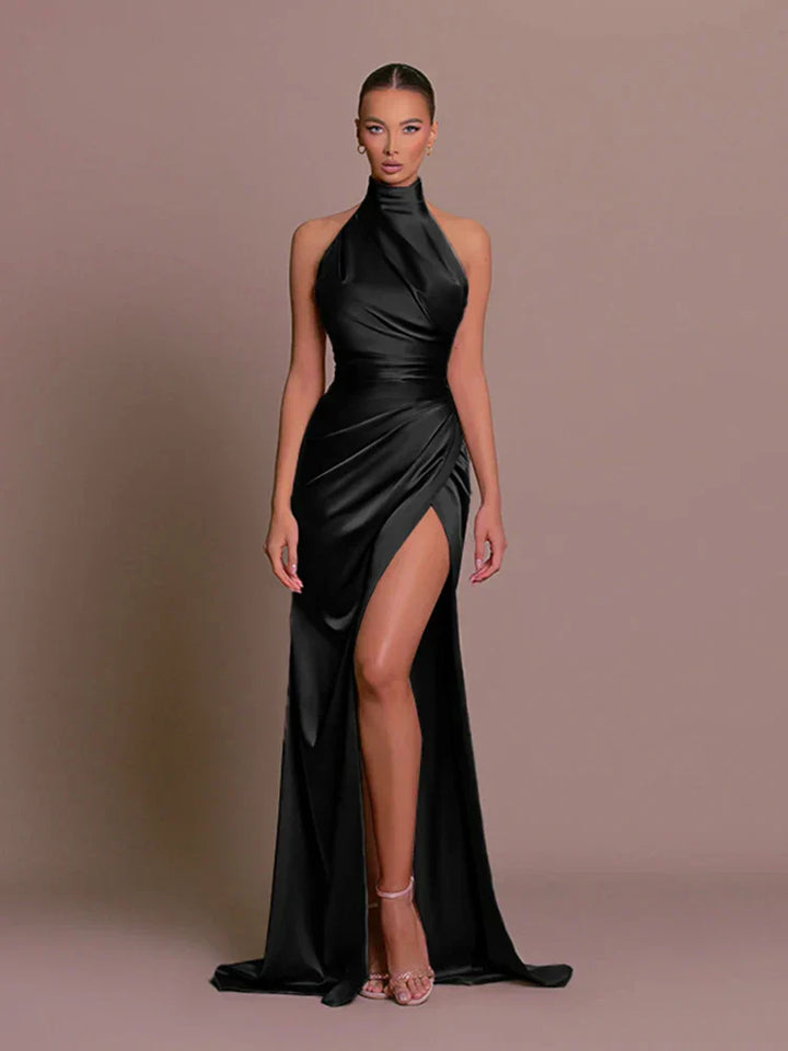 Cleo | Elegant Slit Dress for Wedding Guests