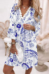 Reagan | Women's Boho Printed Mini Dress with Loose Fit and Evening Style