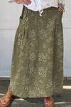 Princess | Vintage Floral Elastic waistband Pocket Skirt