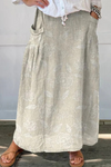 Dally | Vintage Floral Art Elastic waistband Pocket Skirt