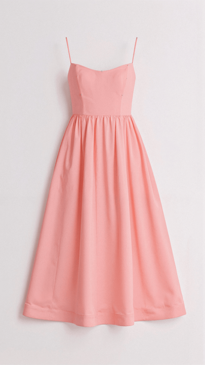 Genevieve | Elegant A-Line Midi Dress in Ascot Style for Special Events