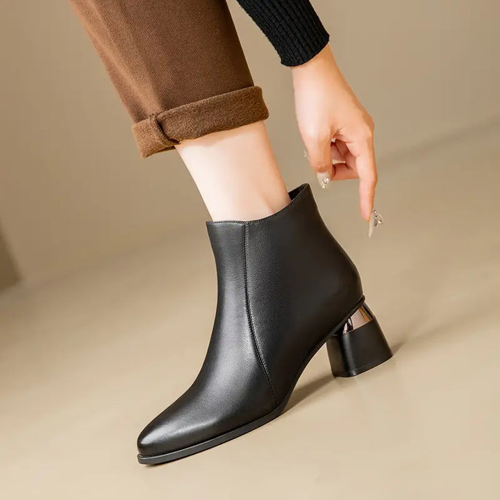 Nyla | Elegant Side-Zip Ankle Boots for Women