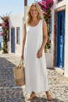 Beatrix | Women's Sleeveless Round Neck Relaxed Maxi Dress
