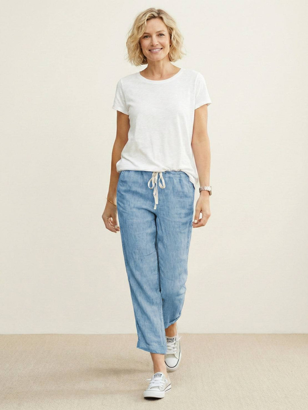 Phoenix | Drawstring Straight-Leg Trousers with Adjustable Waist and Versatile Fit
