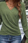 Celeste | Women's V-Neck Wrap Front Long Sleeve Sweater
