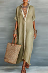 Evelina | Women's Button Down Maxi Shirt Dress