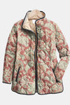Eleanor | Retro Floral Casual Quilted Coat