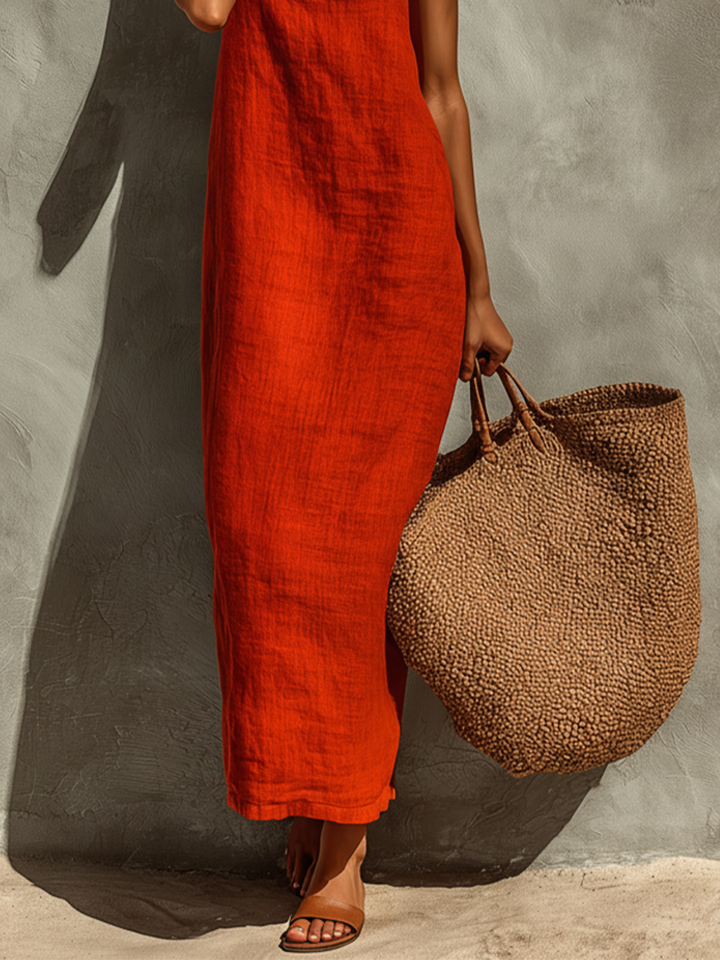 Rebecca | Spaghetti Strap Square Neck Boho Resort Dress
