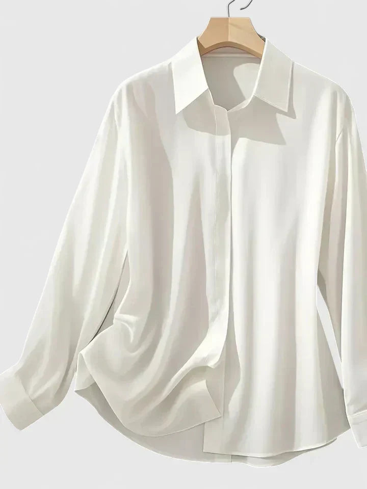 Maren | Button Down Shirt with Concealed Placket
