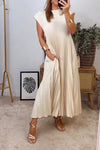 Fern | Women's Flowy Pleated Maxi Dress Cocktail