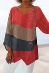 Sabrina | Long Shirt with V-Neck and Relaxed Fit
