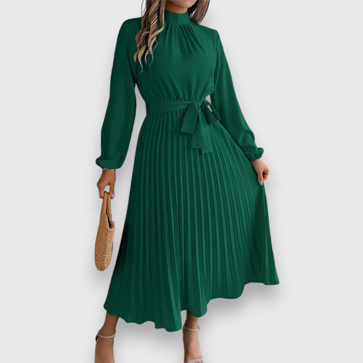 Rebecca | Elegant Pleated Midi Dress