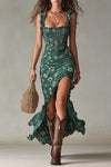Juliana | Women's Floral Ruffle Strap Maxi Dress