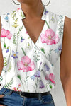 Layla | Women's Floral V-Neck Sleeveless Blouse
