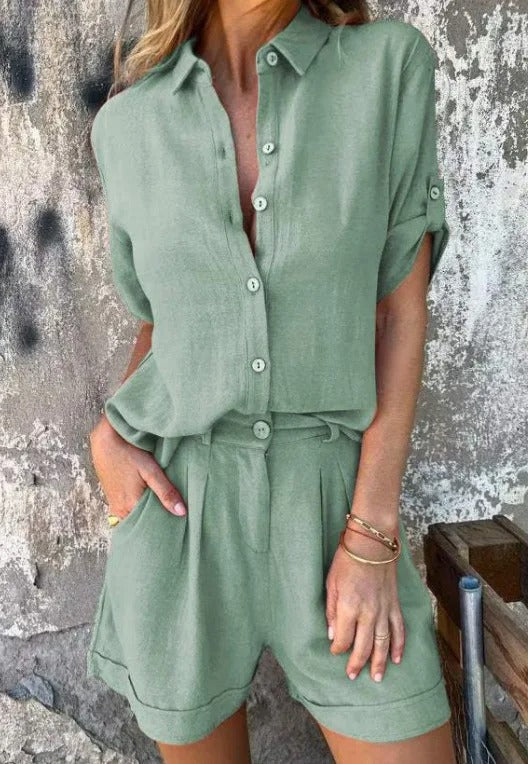 Coraline | Summer Shorts and Top Set with Breathable Fabric and Relaxed Fit