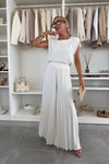 Mirabelle | Women's Sleeveless Top Wide Leg Pants Set