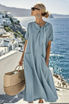 Margot | Women's Casual Dress with A-Line Cut and Short Sleeves