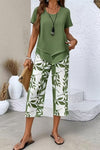 Primrose | Women's Leaf Print Two Piece Set