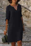 Elysia | Women's V-Neck Dress with Flattering Cut and Versatile Style
