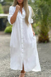 Eloise | Women's Casual Button-Down Maxi Shirt Dress