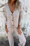 Elena | Women's 2-Piece Cardigan Set with Open Front and Long Sleeves