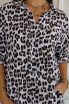 Sylvie | Leopard Print Blouse with Short Sleeves