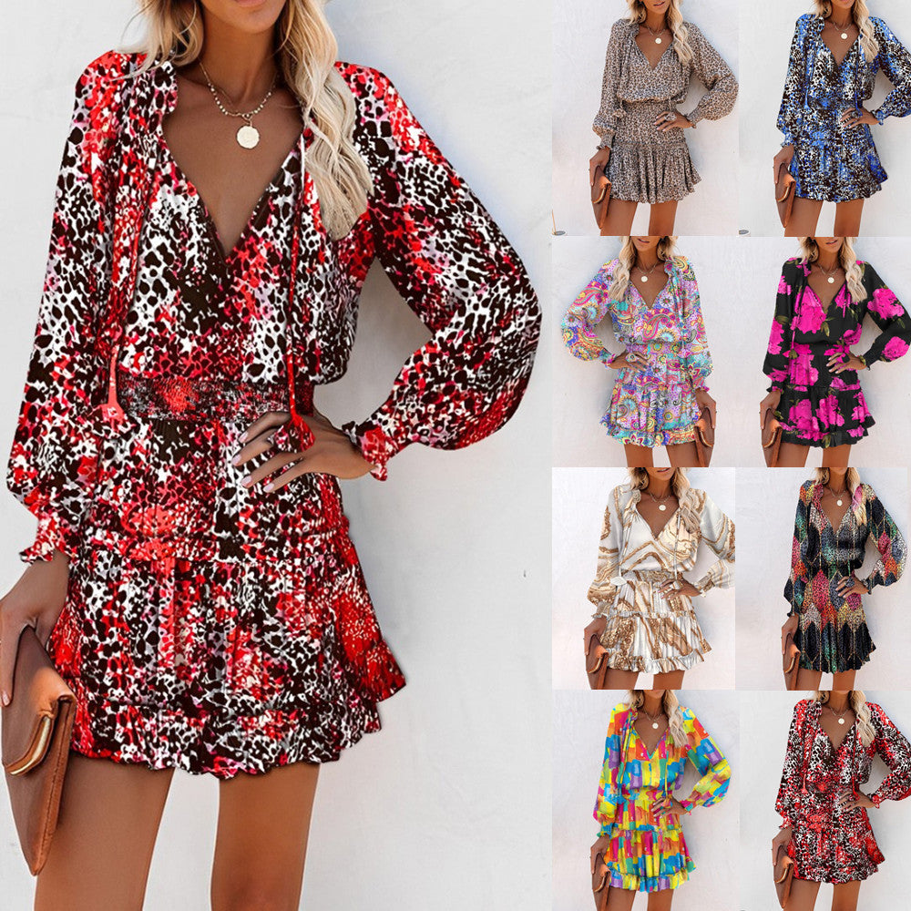 Tara | Floral Mini Dress with Long Sleeves for Women