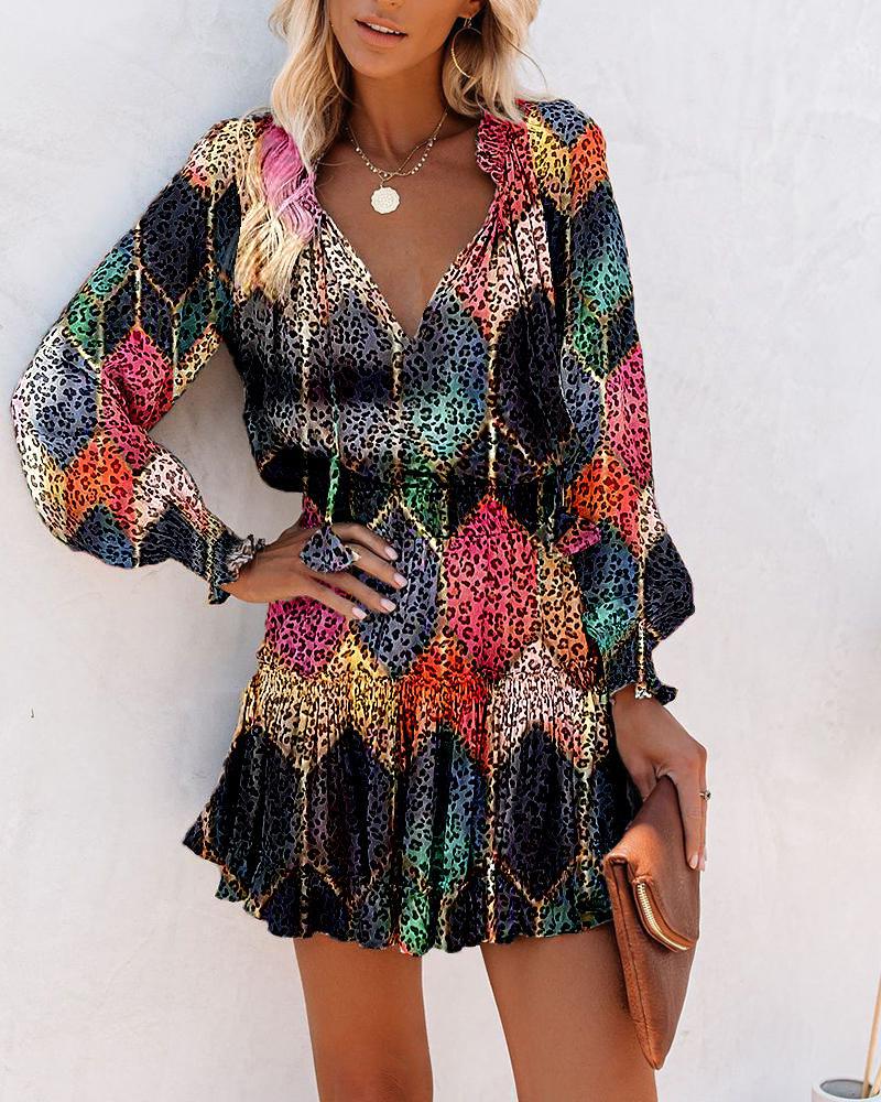 Tara | Floral Mini Dress with Long Sleeves for Women