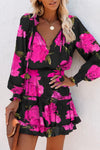 Tara | Floral Mini Dress with Long Sleeves for Women