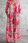 Kathleen | Floral V-Neck Maxi Dress
