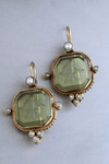 Vivara | Retro Green and Pearl Earrings