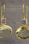Emerelle | Retro Green Crystal Gold Earrings