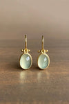 Celestia | Retro Green Moonstone Earrings